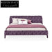 Elegant Upholstered Velvet Fabric Modern King Queen Size Platform Bed