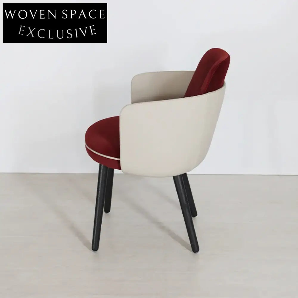 Elegant Velvet Arm Dining Chair with Fiberglass Frame for Modern Interiors