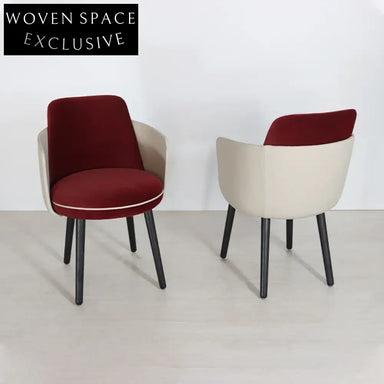 Elegant Velvet Arm Dining Chair with Fiberglass Frame for Modern Interiors