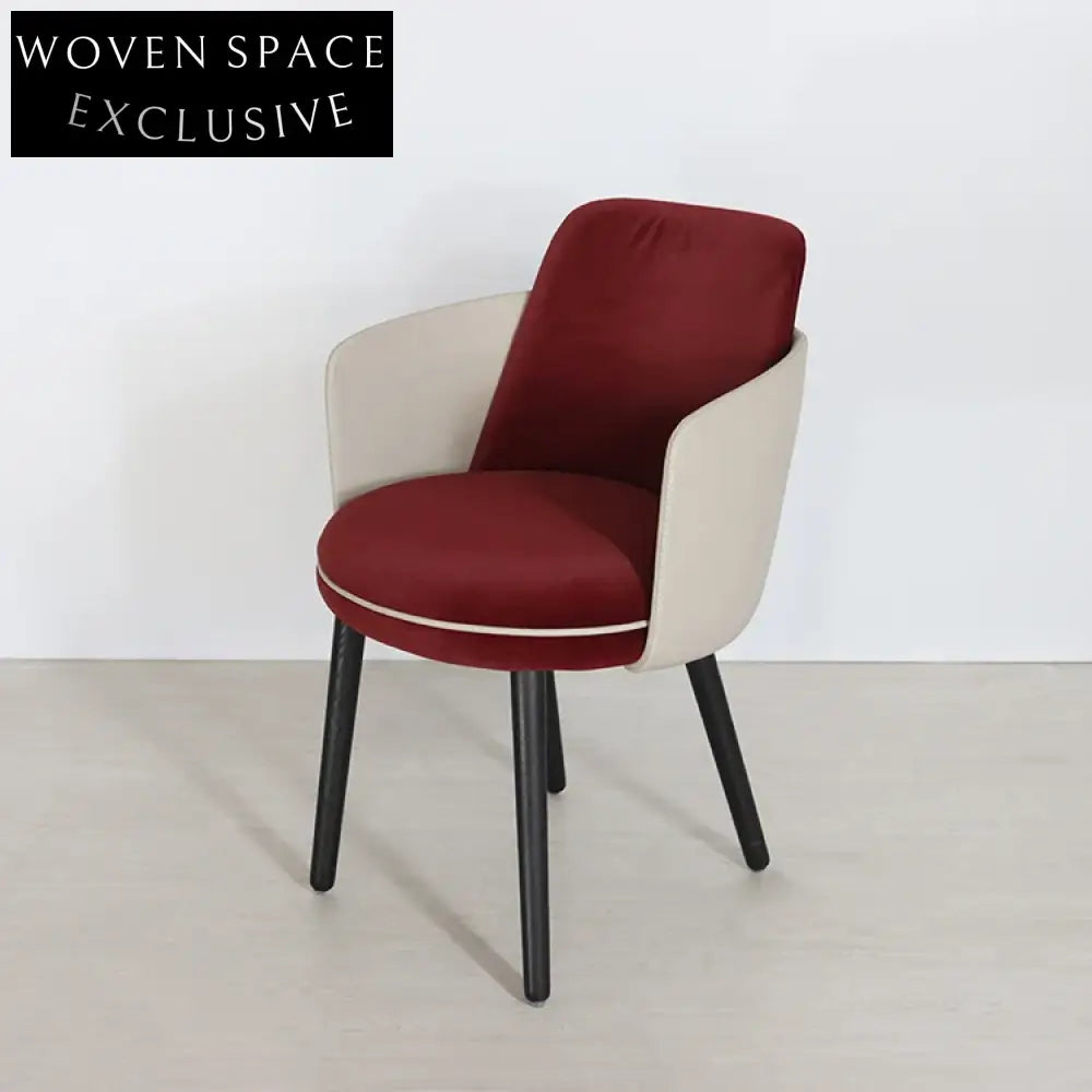 Elegant Velvet Arm Dining Chair with Fiberglass Frame for Modern Interiors