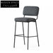 Elegant Velvet Counter Height Bar Stool with Sturdy Metal Frame