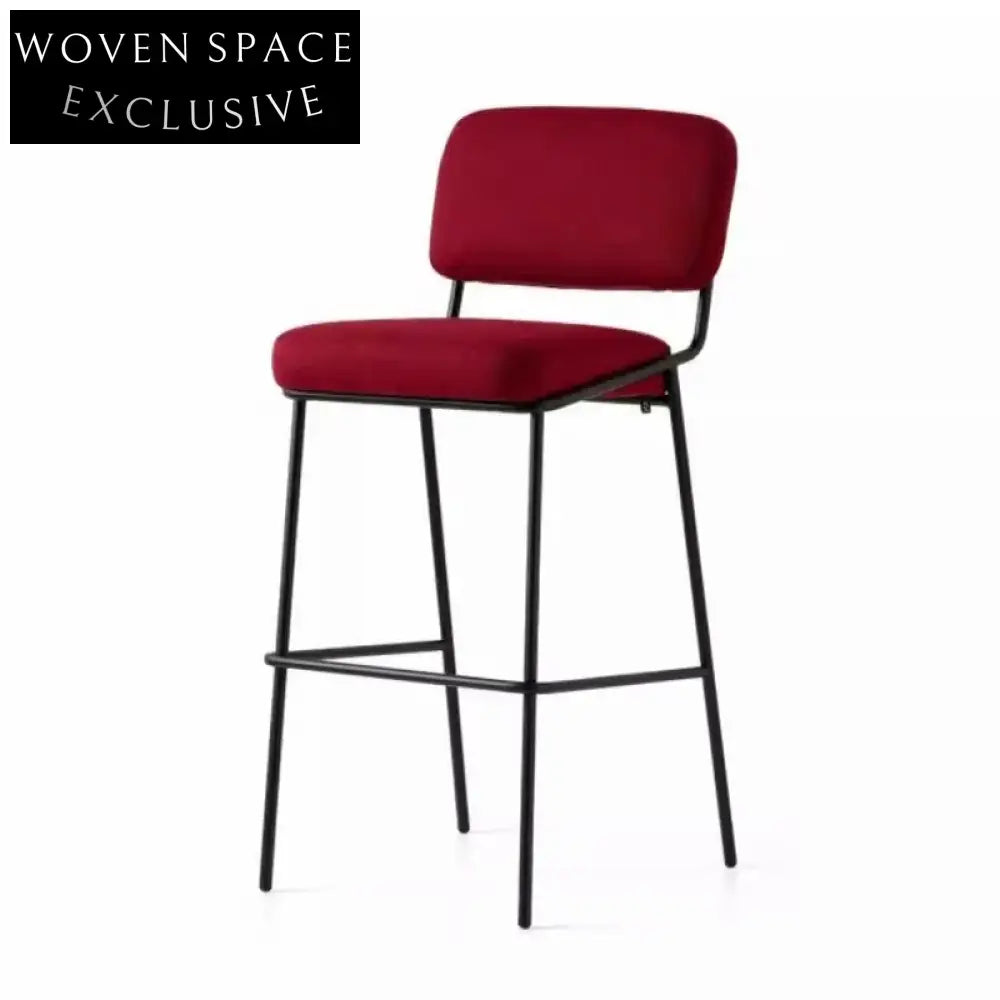 Elegant Velvet Counter Height Bar Stool with Sturdy Metal Frame