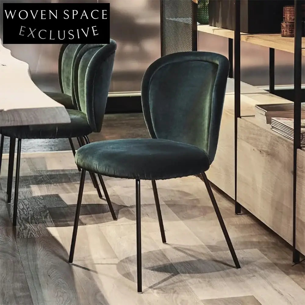 Elegant Velvet Dining Chair, Gold Metal Legs, Modern Kitchen Restaurant Seating