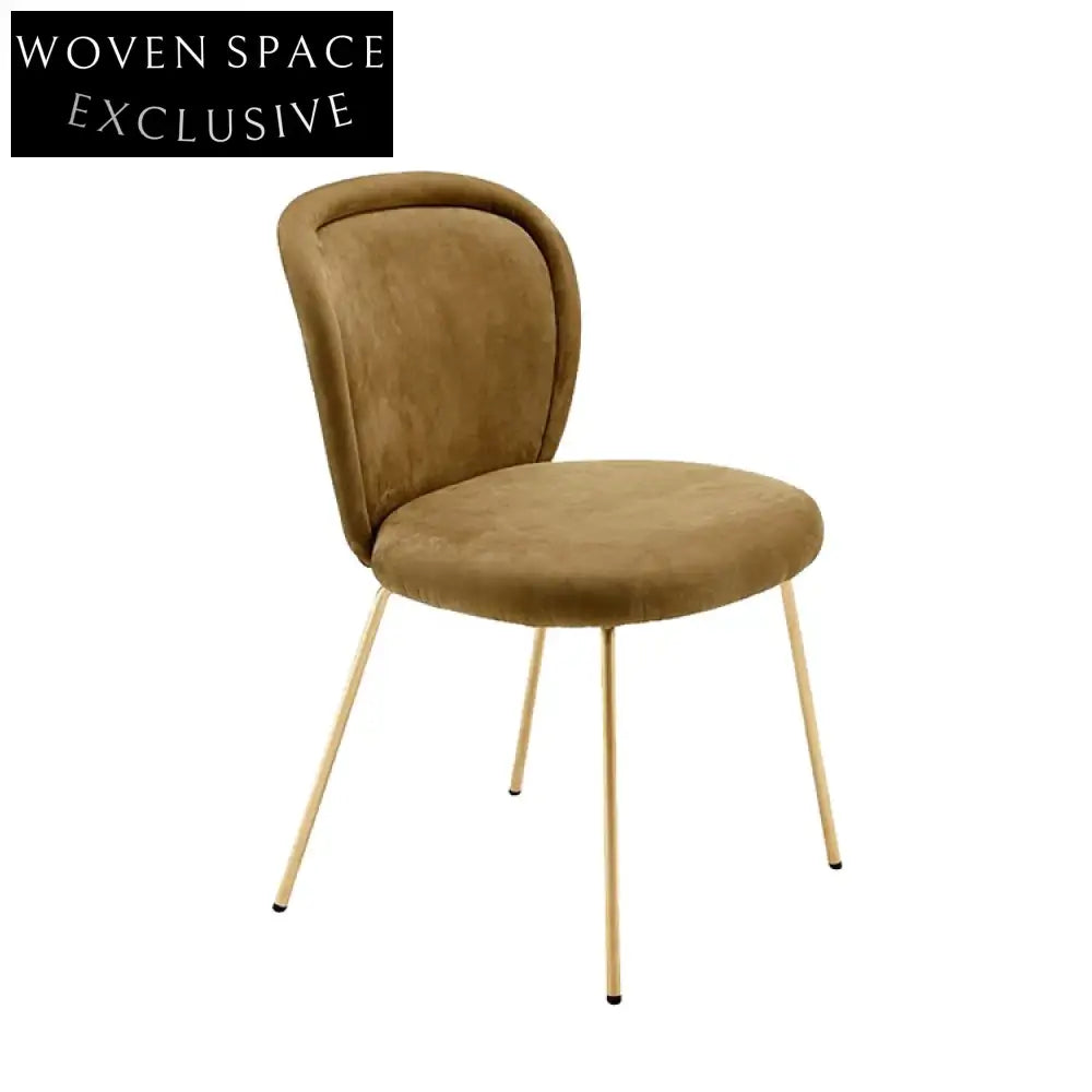 Elegant Velvet Dining Chair, Gold Metal Legs, Modern Kitchen Restaurant Seating