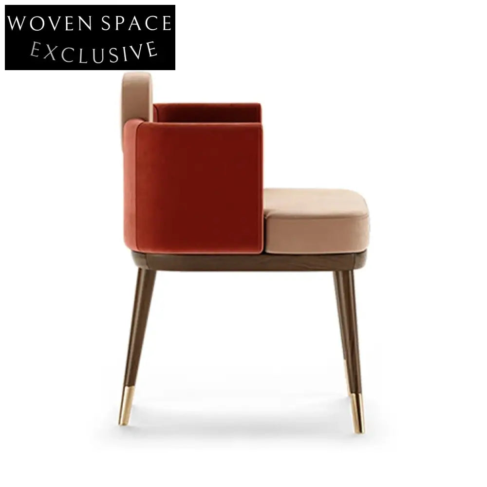 Elegant Velvet Dining Chair Gold Stainless Steel Legs Modern Restaurant Home Seating