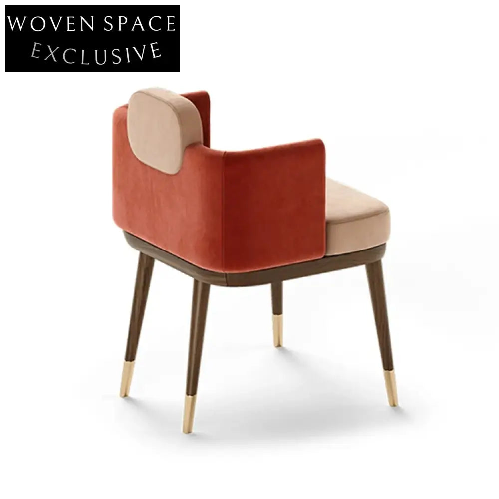 Elegant Velvet Dining Chair Gold Stainless Steel Legs Modern Restaurant Home Seating