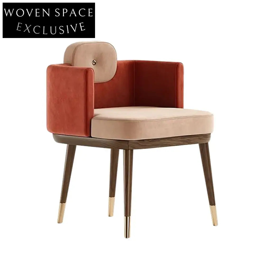 Elegant Velvet Dining Chair Gold Stainless Steel Legs Modern Restaurant Home Seating