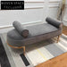 Elegant Velvet Fabric Button-Tufted Bench Ottoman with Stainless Steel Legs