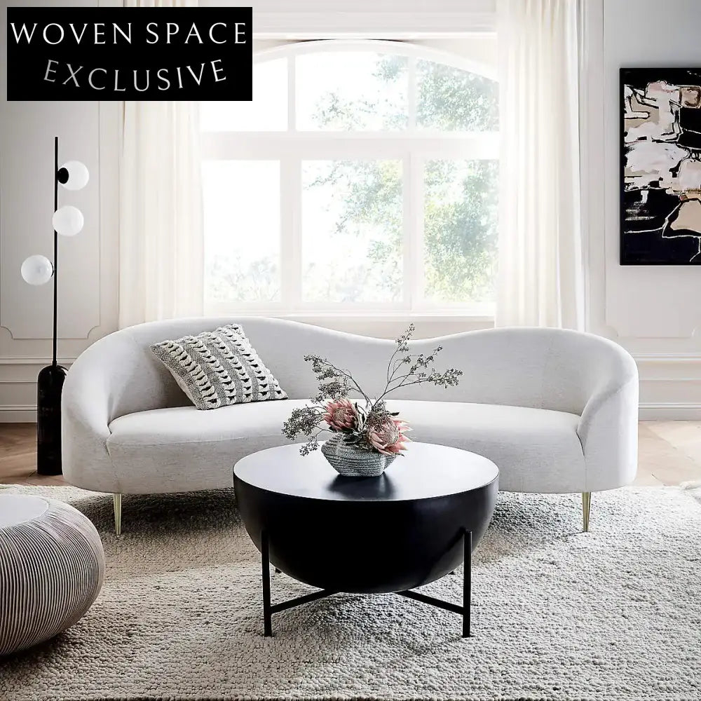 Elegant Italian Velvet Linen Sofa, Stainless Steel Legs, Modern Living Room