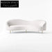 Elegant Italian Velvet Linen Sofa, Stainless Steel Legs, Modern Living Room