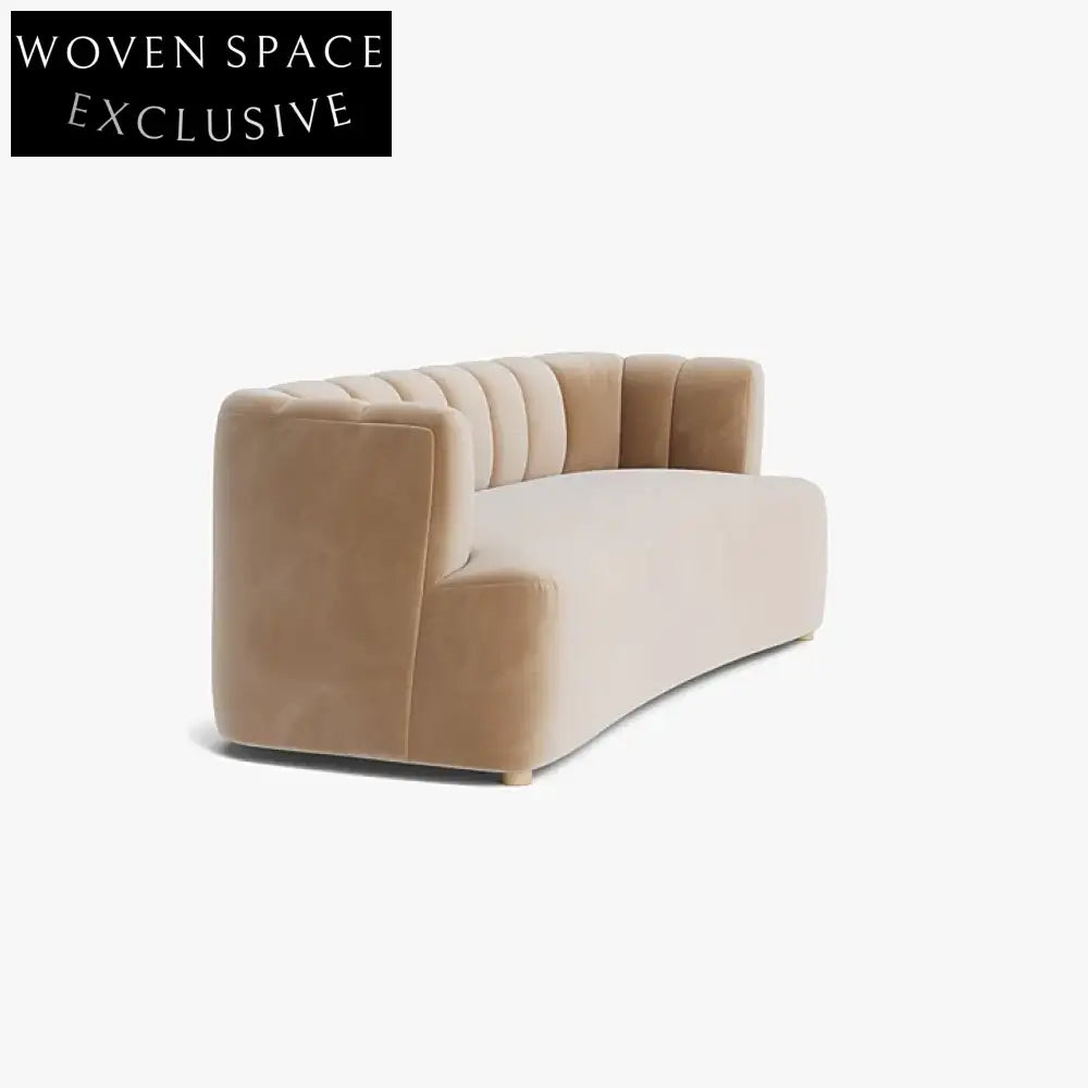 Italian Luxury Velvet Love Seat Sofa - Modern Living Room Furniture Villa Style
