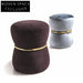 Elegant Velvet Round Ottoman Stool - Chic Footrest, Makeup Vanity Seat