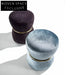 Elegant Velvet Round Ottoman Stool - Chic Footrest, Makeup Vanity Seat