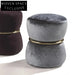 Elegant Velvet Round Ottoman Stool - Chic Footrest, Makeup Vanity Seat