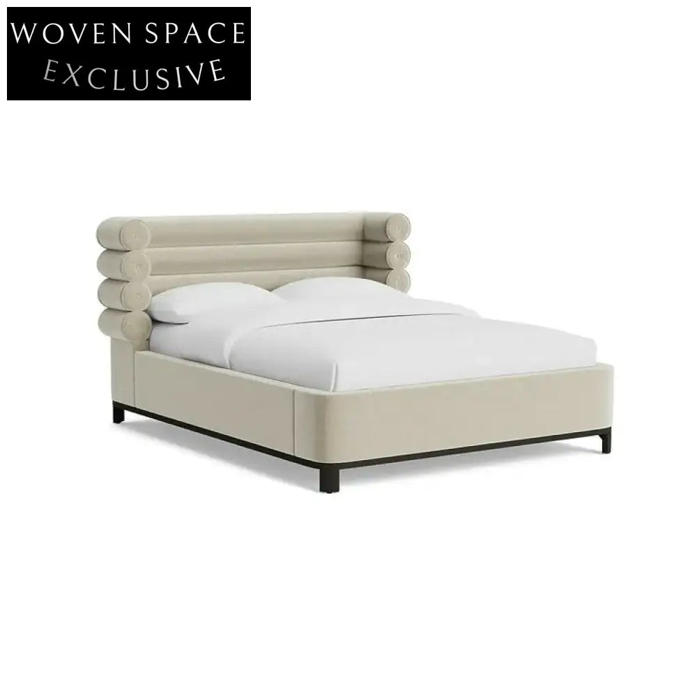 Elegant Velvet Tufted Platform Bed Frame - King & Queen Sizes