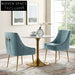 Elegant Velvet Upholstered Dining Chair with Modern Gold Legs