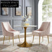 Elegant Velvet Upholstered Dining Chair with Modern Gold Legs