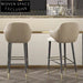 Elegant Velvet Upholstered Solid Wood Bar Stool with Armrests for Kitchen Counter