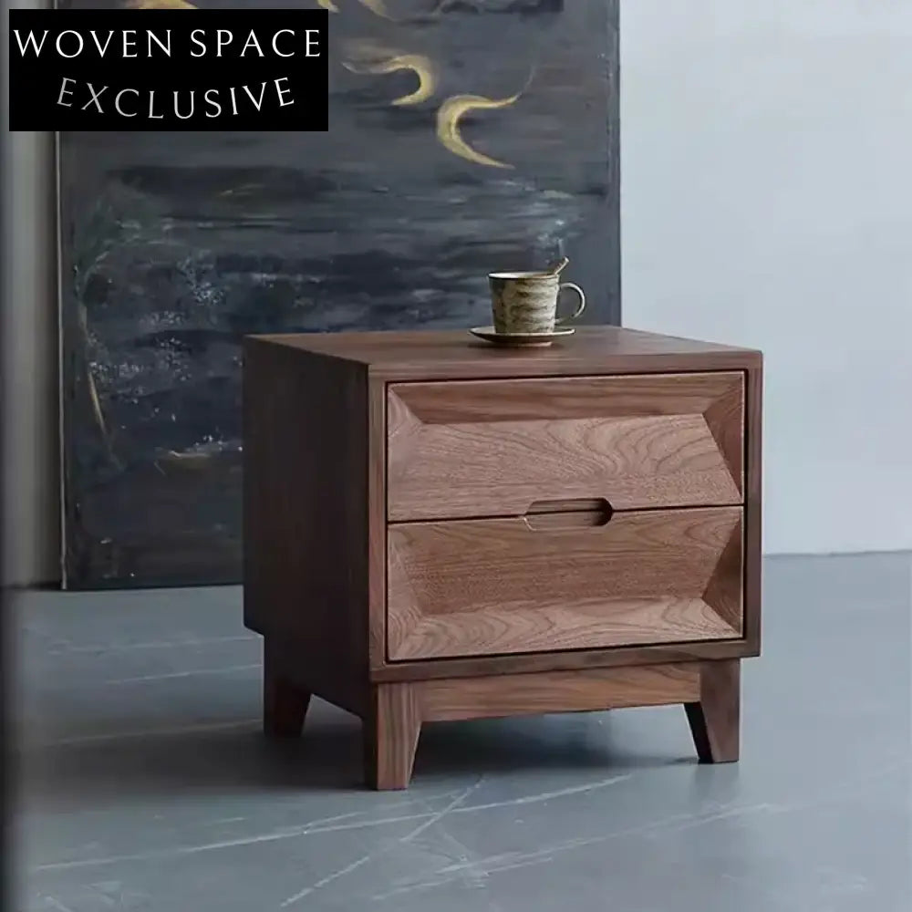 Elegant Vintage Black Walnut Wood Frame Luxury Bedroom Living Room Side Table