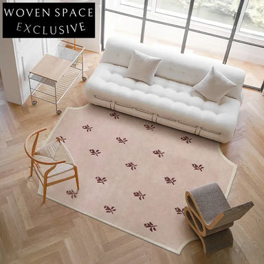 Elegant Vintage Marble Brown Geometric Area Rug for Modern Living Spaces