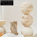 Elegant Wabi Sabi Beige Travertine Round Pedestal Plinth Display Stand