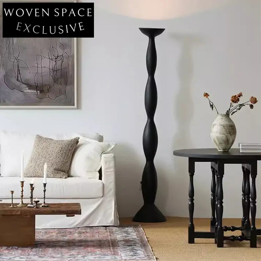 Elegant Wabi Sabi Fiberglass LED Standing Floor Lamp for Modern Homes