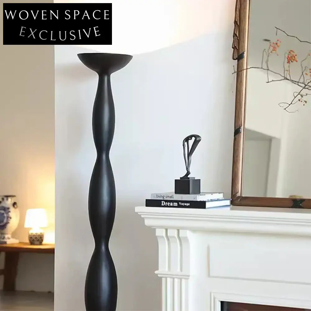 Elegant Wabi Sabi Fiberglass LED Standing Floor Lamp for Modern Homes