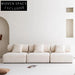 Elegant Wabi-Sabi Italian Modular Fabric Sectional Sofa Set for Modern Living Rooms