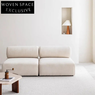 Elegant Wabi-Sabi Italian Modular Fabric Sectional Sofa Set for Modern Living Rooms