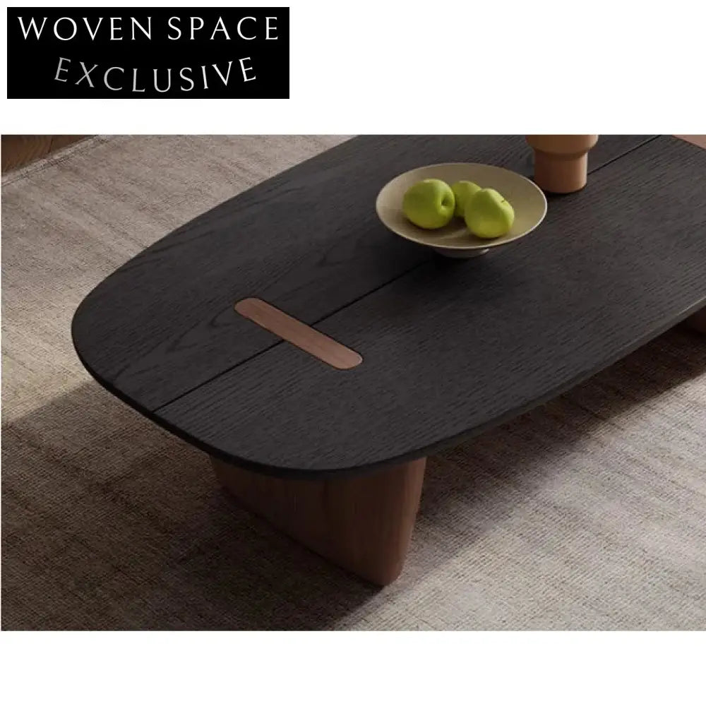 Elegant Wabi Sabi Japanese Solid Wood Handmade Living Room Coffee Table