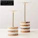Elegant Wabi Sabi Marble Pillar Candle Holder for Modern Home Decor