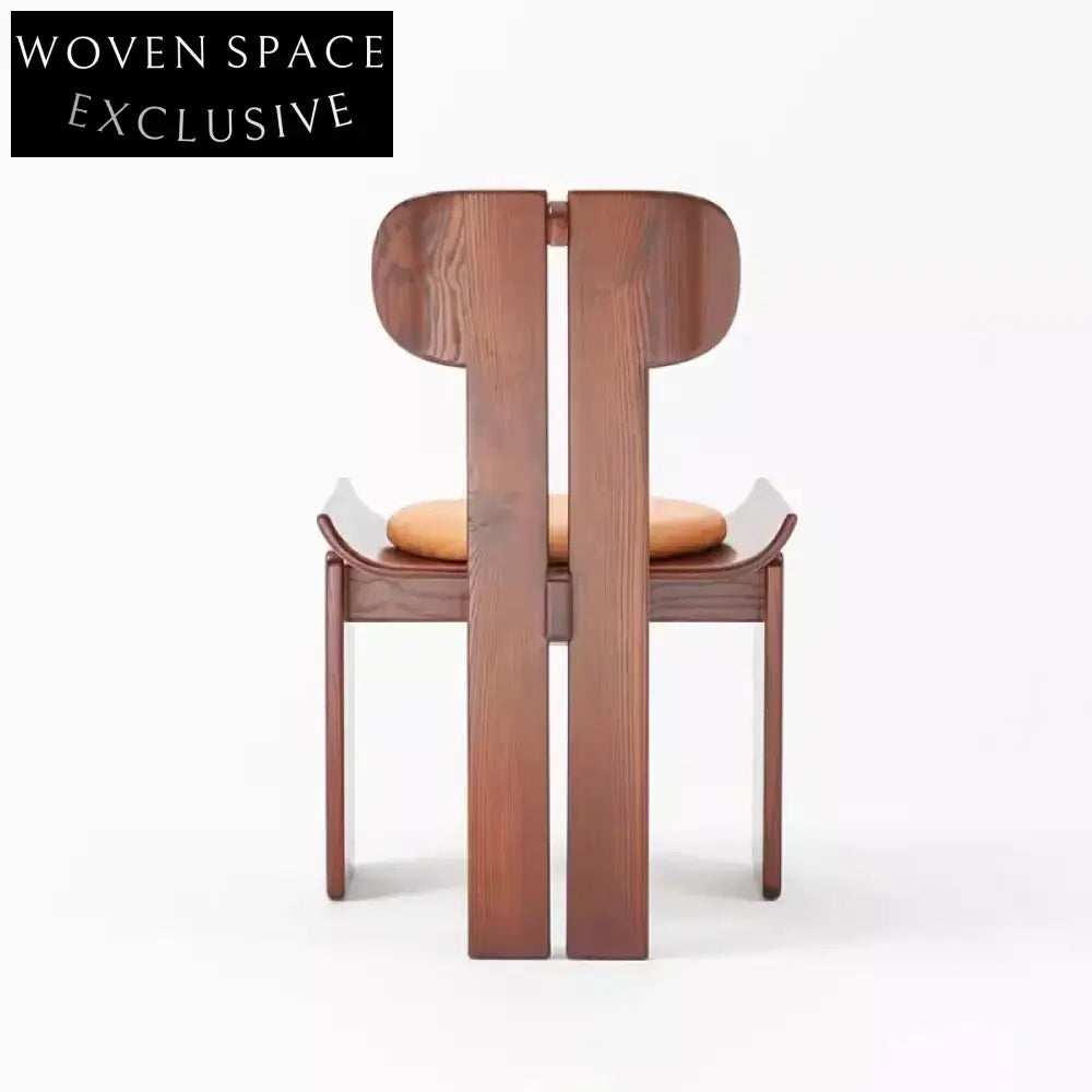 Elegant Wabi-Sabi Natural Solid Wood Durable Modern Aesthetic Dining Chair