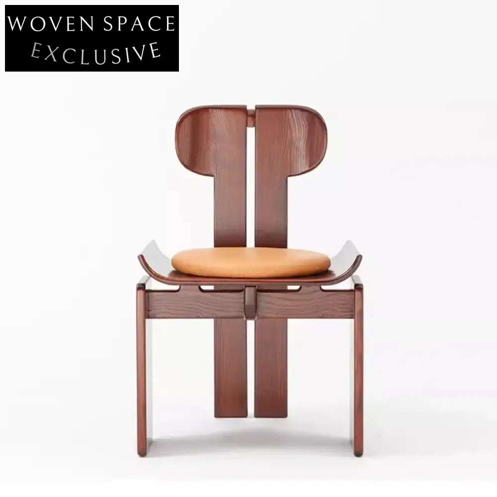 Elegant Wabi-Sabi Natural Solid Wood Durable Modern Aesthetic Dining Chair