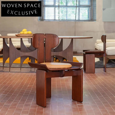 Elegant Wabi-Sabi Natural Solid Wood Durable Modern Aesthetic Dining Chair