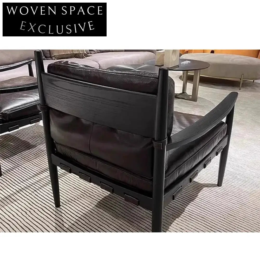 Elegant Wabi-Sabi Solid Ash Wood Upholstered Modern Dining Chair