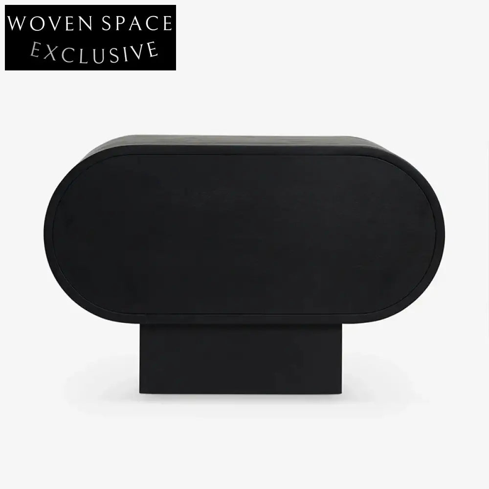 Elegant Wabi-Sabi Solid Oak Wood Nightstand with Storage, Bedside Table