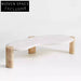 Elegant Wabi-Sabi Solid Wood Curve Coffee Table for Modern Living Room Office