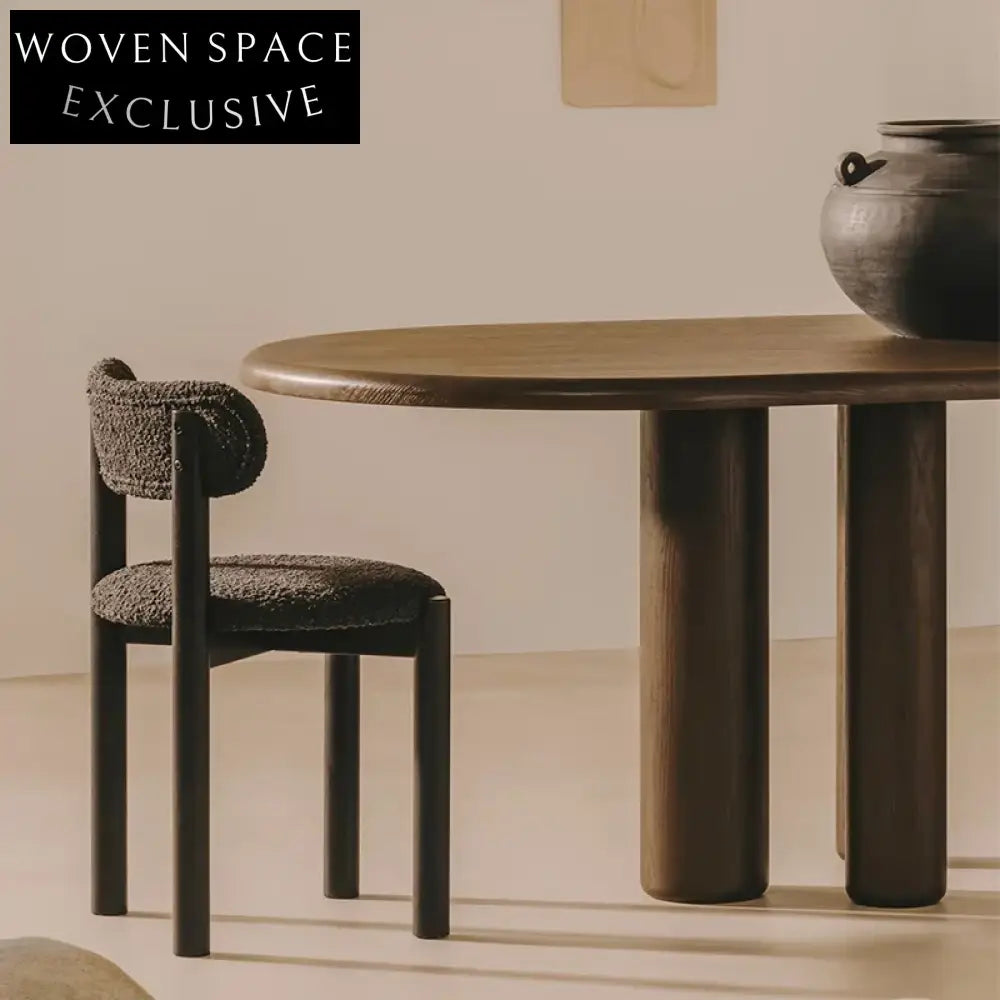 Elegant Wabi-sabi Style Fabric Upholstered Dining Room Accent Chair