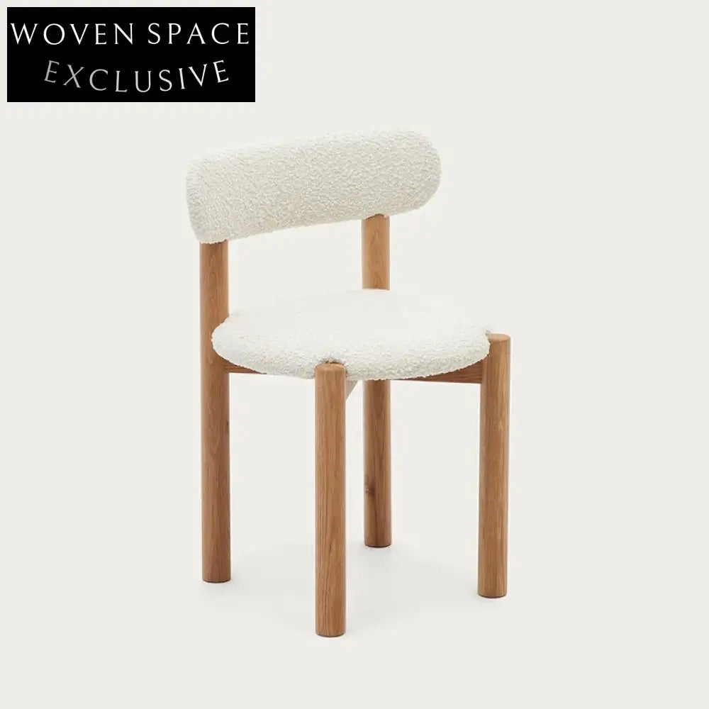 Elegant Wabi-sabi Style Fabric Upholstered Dining Room Accent Chair