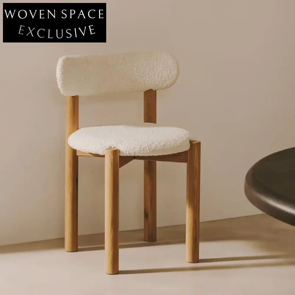 Elegant Wabi-sabi Style Fabric Upholstered Dining Room Accent Chair