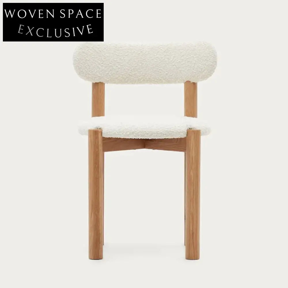 Elegant Wabi-sabi Style Fabric Upholstered Dining Room Accent Chair