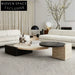 Elegant Wabi Sabi Travertine Stone Oval Natural Living Room Coffee Table