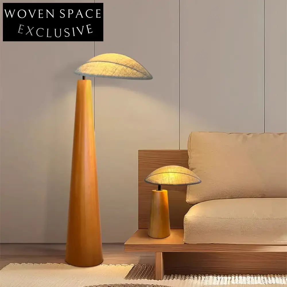 Elegant Wabisabi Fabric LED Floor and Table Lamp for Modern Homes