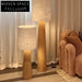 Elegant Wabisabi Modern Fabric Floor Lamp for Living Room Decor Lighting