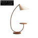 Elegant Wabisabi Wood Fabric Floor Lamp with LED Light for Modern Homes