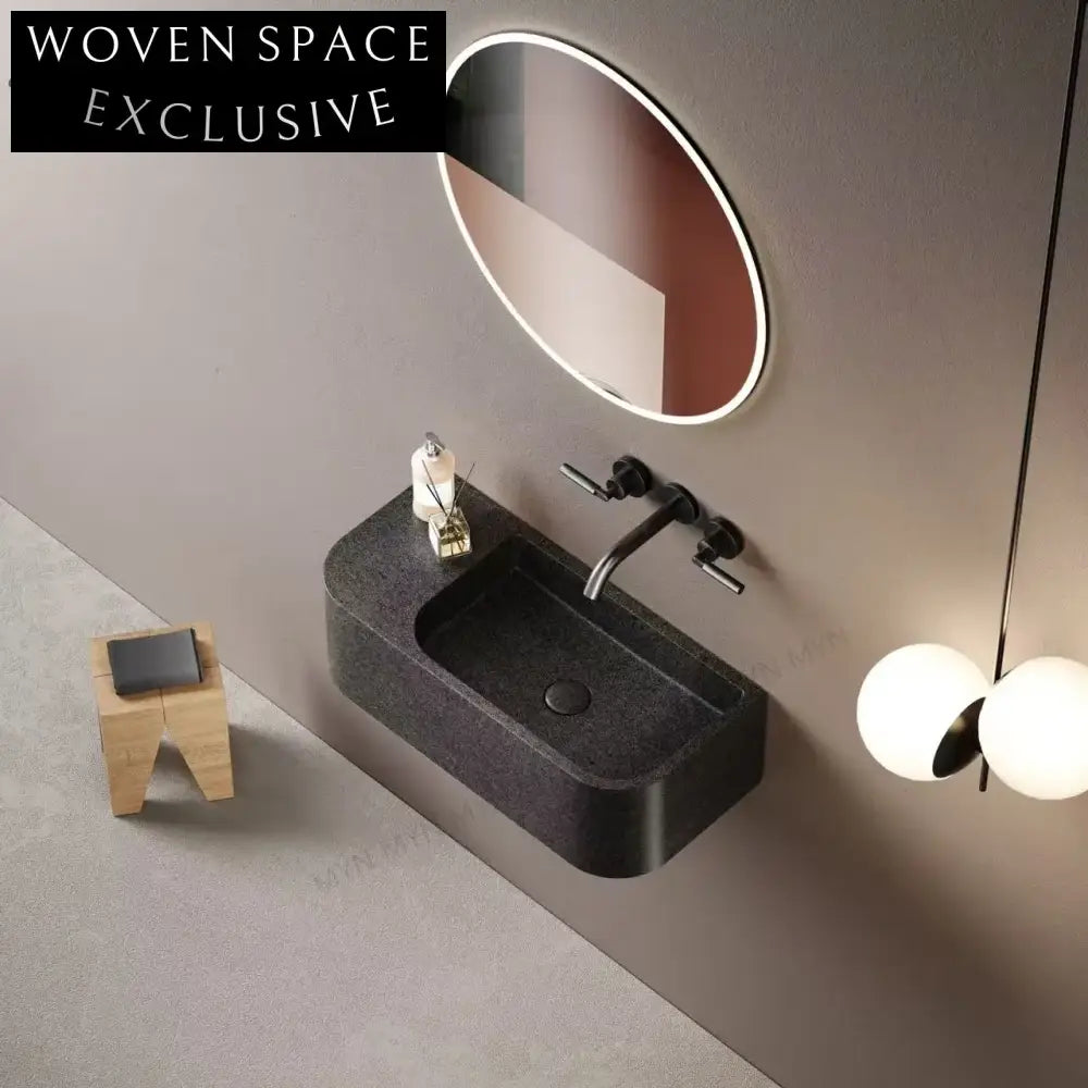 Elegant Wall Mount Artificial Stone Bathroom Sink - Modern Lavabo Wash Basin