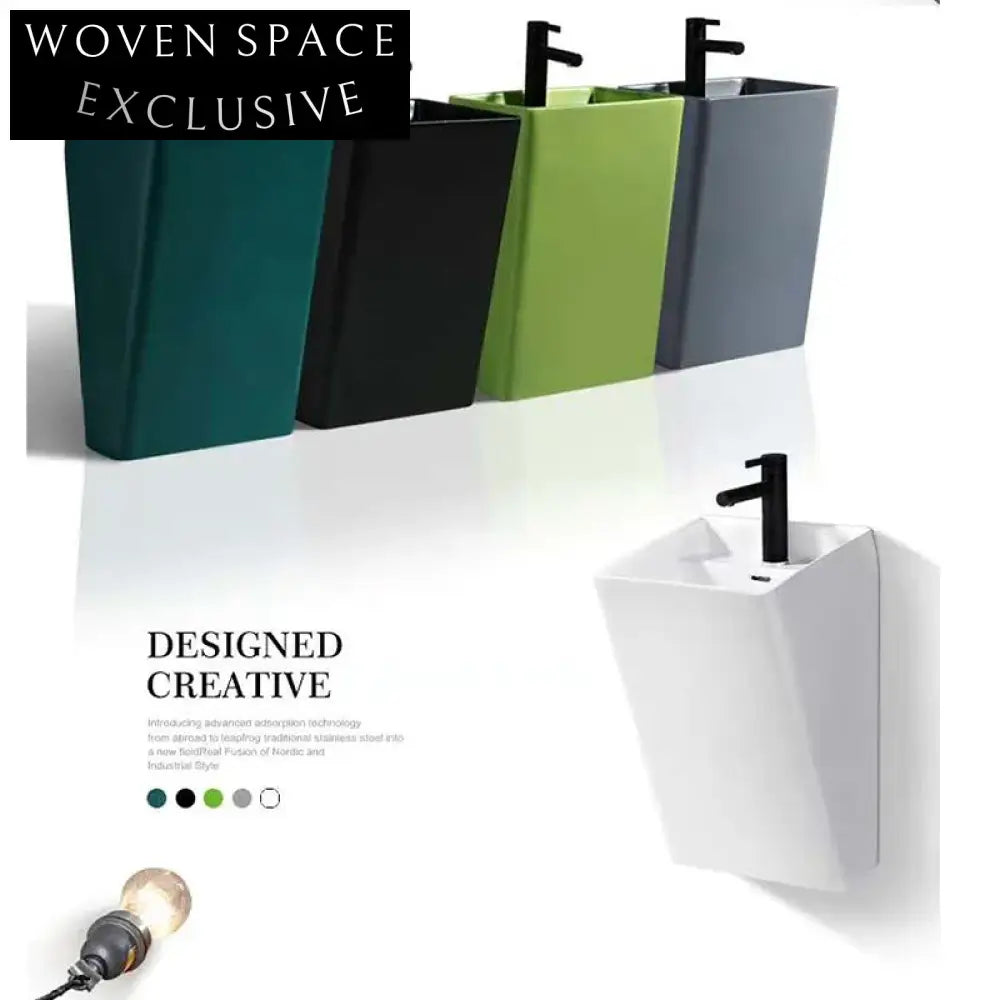 Elegant Wall-Mounted Ceramic Bathroom Vessel Sink for Modern Spaces