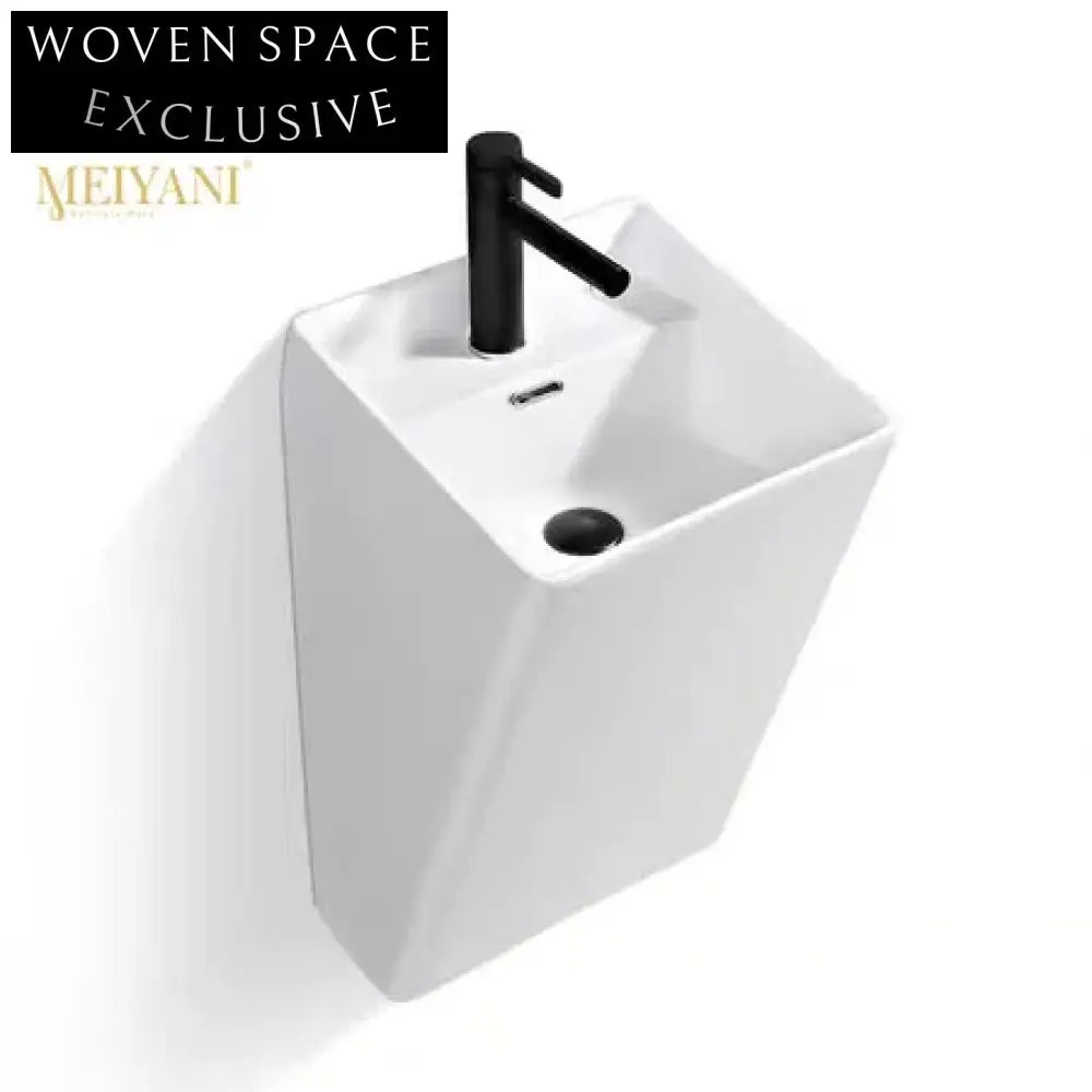 Elegant Wall-Mounted Ceramic Bathroom Vessel Sink for Modern Spaces