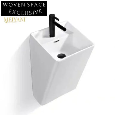 Elegant Wall-Mounted Ceramic Bathroom Vessel Sink for Modern Spaces