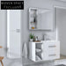 Elegant Wall-Mounted White Bathroom Vanity with Soft-Close Drawers Cabinet
